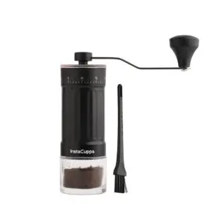 InstaCuppa Manual Coffee Bean Grinder with 40 Adjustable Grind Settings,