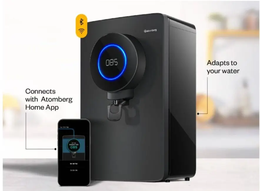 Atomberg Intellon adaptive water purifier with RO UV UF and smart TDS control